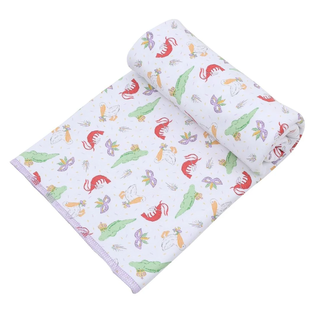 Mardi Gras Bayou Pals Swaddle Blanket - Magnolia Baby
