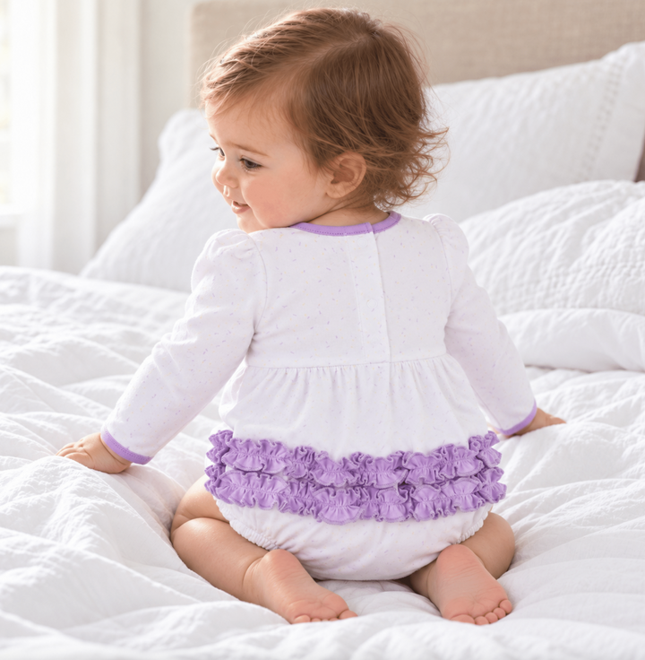 Mardi Gras Bayou Pals Ruffle Girls Bubble - Magnolia Baby