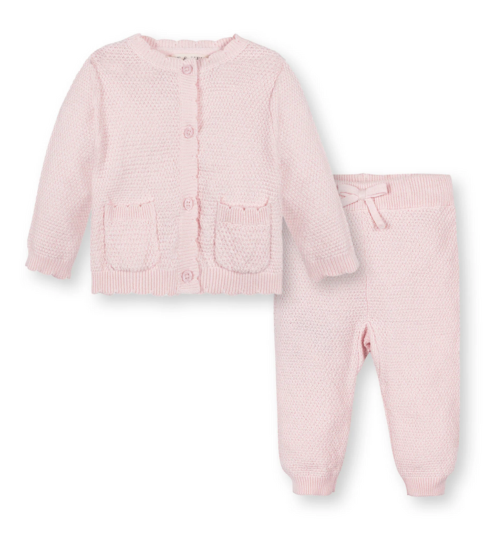 Organic Pink Cardigan & Legging Set - Hope & Henry
