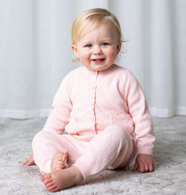Organic Pink Cardigan & Legging Set - Hope & Henry