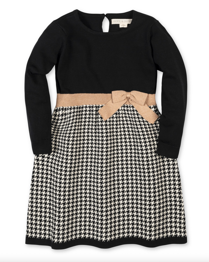 Houndstooth Knit Dress - Hope & Henry