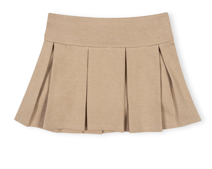 Khaki Pleated Skort - Hope & Henry