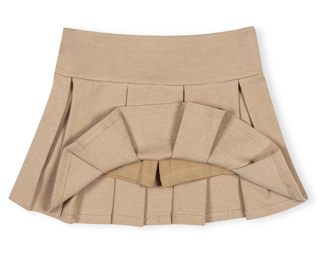 Khaki Pleated Skort - Hope & Henry