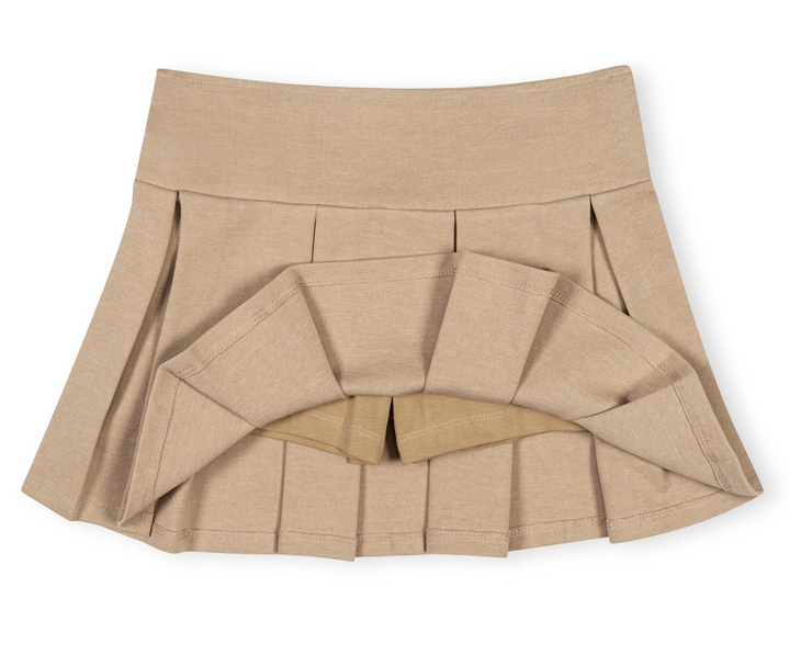 Khaki Pleated Skort - Hope & Henry