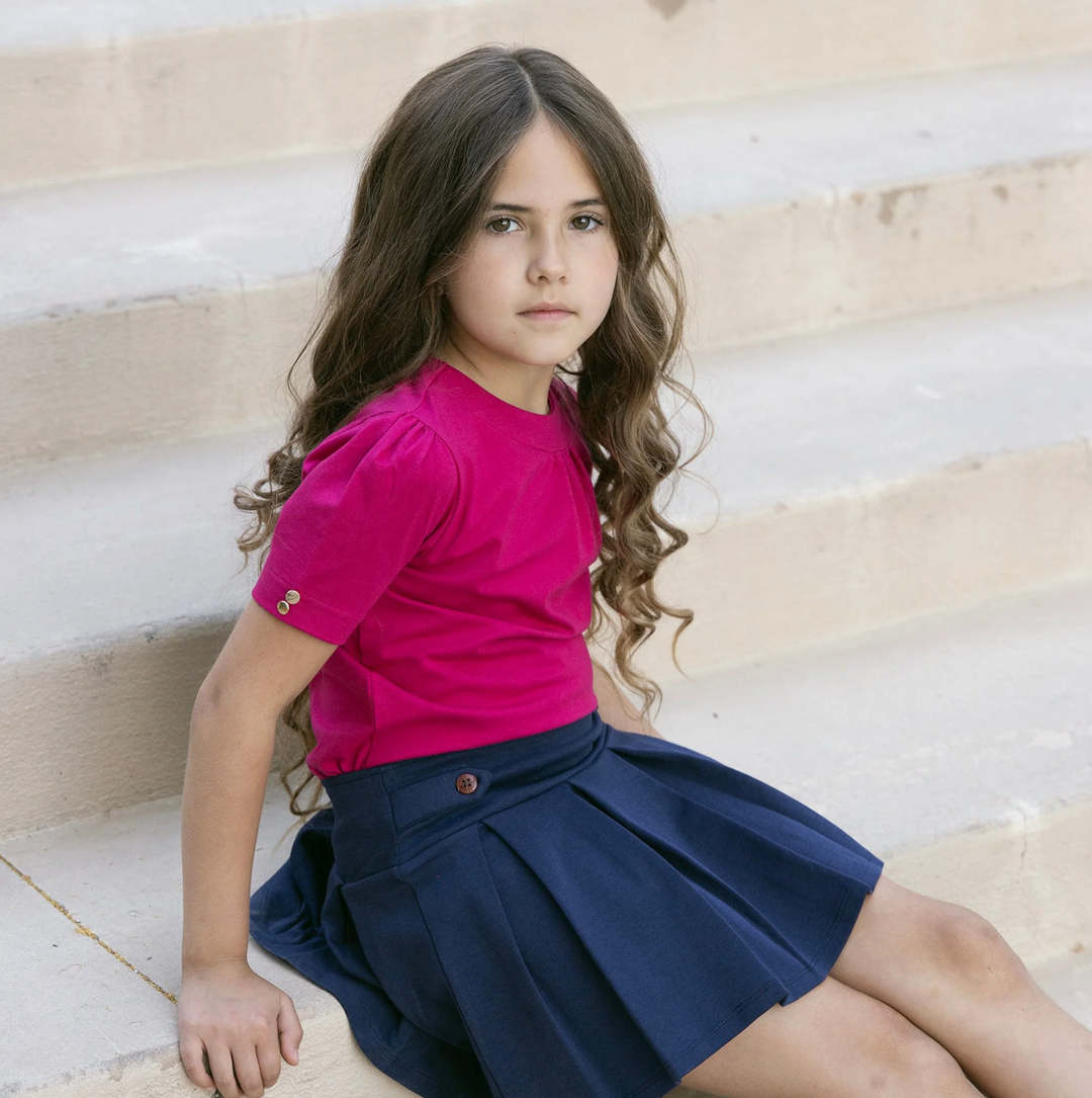 Navy Pleated Skort - Hope & Henry