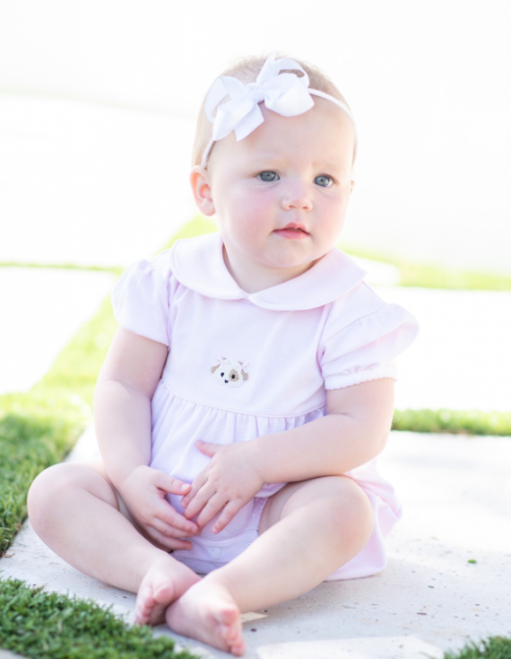 Baby Girl Pink Puppy Bubble - Milly Marie
