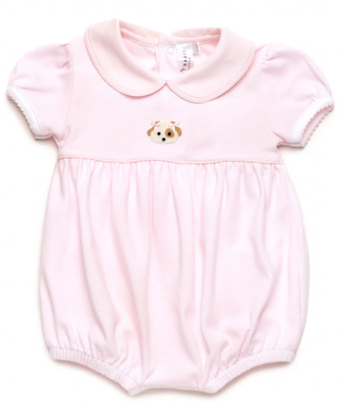 Baby Girl Pink Puppy Bubble - Milly Marie
