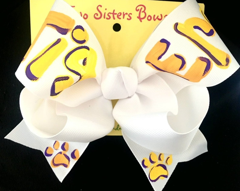 Hand Painted Bows - Two Sisters Bows - Collegiate