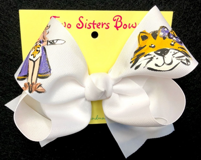 Hand Painted Bows - Two Sisters Bows - Collegiate