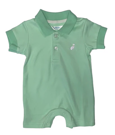 Boys Polo Rompers - Lulu Bebe