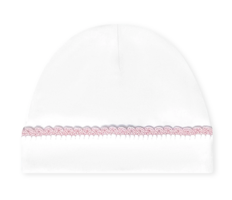 Crochet Stitched Baby Hat - Lullaby Set - Blue, Pink & White