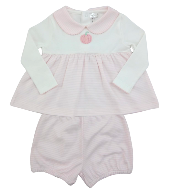 Baby Girl's Pink Pumpkin Bloomer Set - Milly Marie