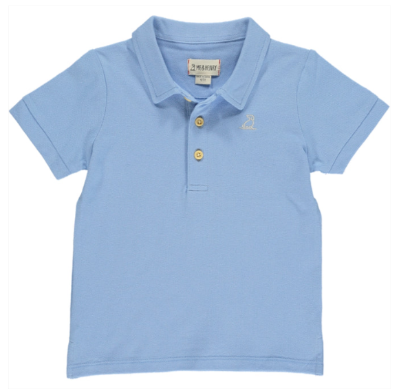 Starboard Blue Pique Polo - Me & Henry