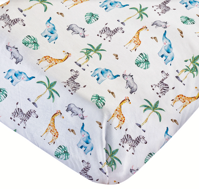 Jungle Safari Bassinet Mattress Cover - Baby Club Chic - Gender Neutral