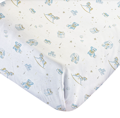 Baby Blue Toys Bassinet Cover/Changing Pad Cover - Baby Club Chic