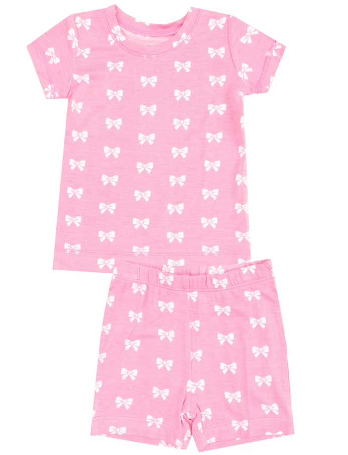 Pink Bows Bamboo Pajama Set - Angel Dear