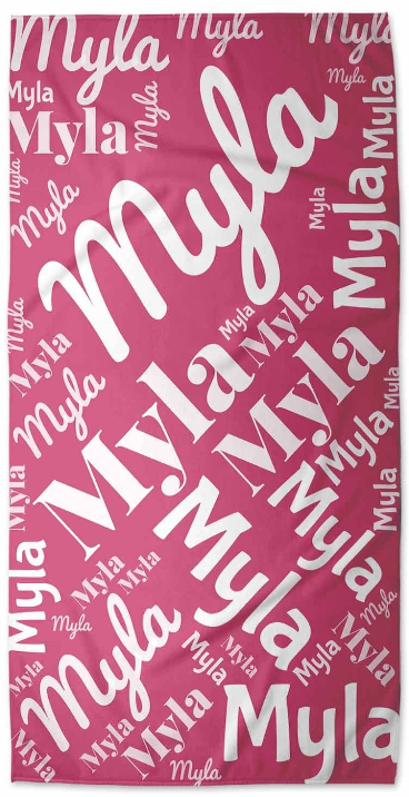 Personalized Name Collage Towel