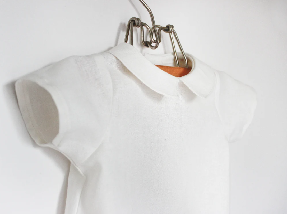 White Peter Pan Shirt - La Luna