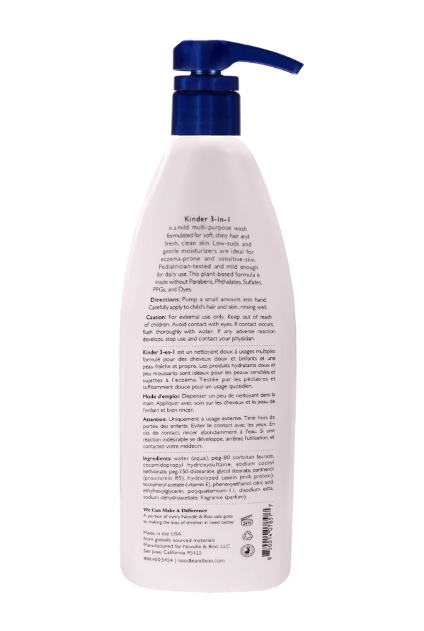 Kinder 3-In-1 Shampoo, Conditioner & Body Wash - Noodle & Boo
