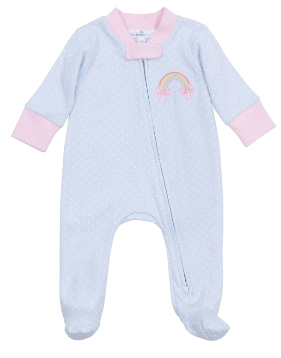 Pastel Rainbow Footie - Magnolia Baby