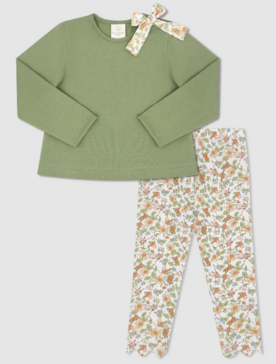 Sage & Autumn Floral Legging Set - Lullaby Set