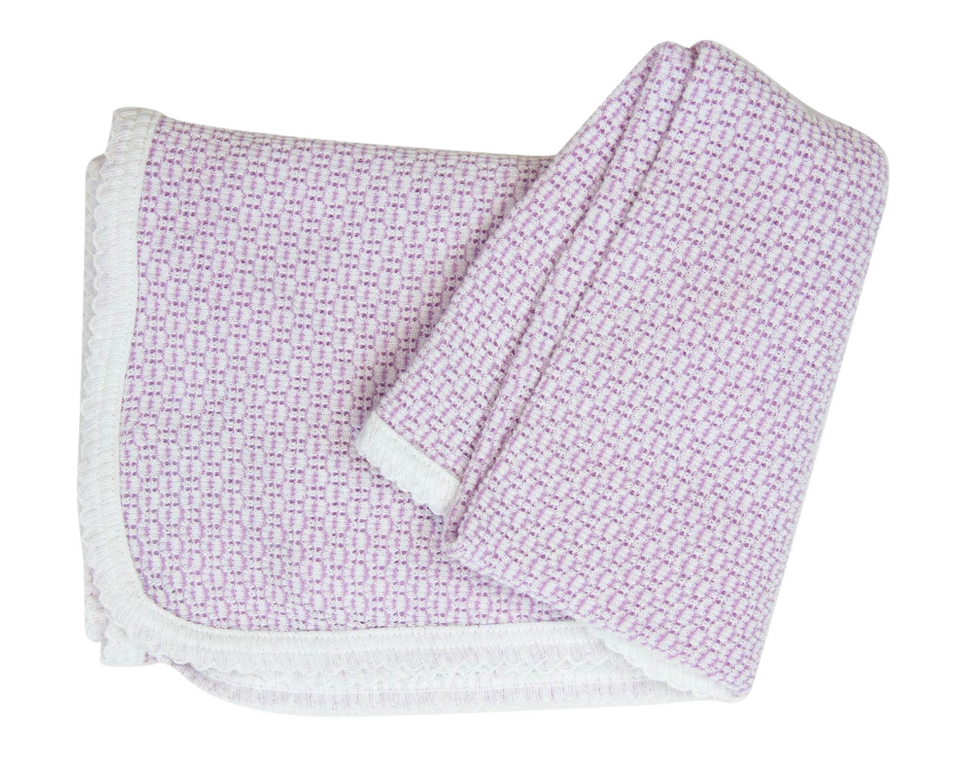 Lavender Paty Knit Swaddle Blanket
