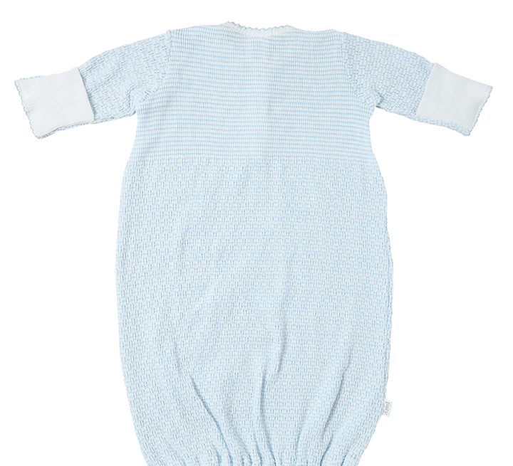 Blue Paty Knit, Placket Gown Preemie