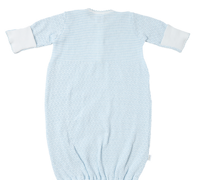 Blue Paty Knit, Placket Gown Preemie