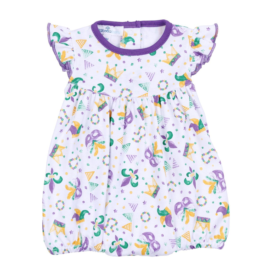 Mardi Gras Pima Girls Bubble - Magnolia Baby