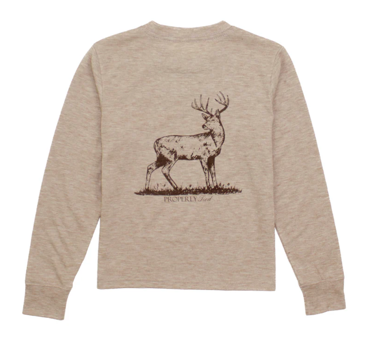 Boys Whitetail Deer L/S Tee - Properly Tied