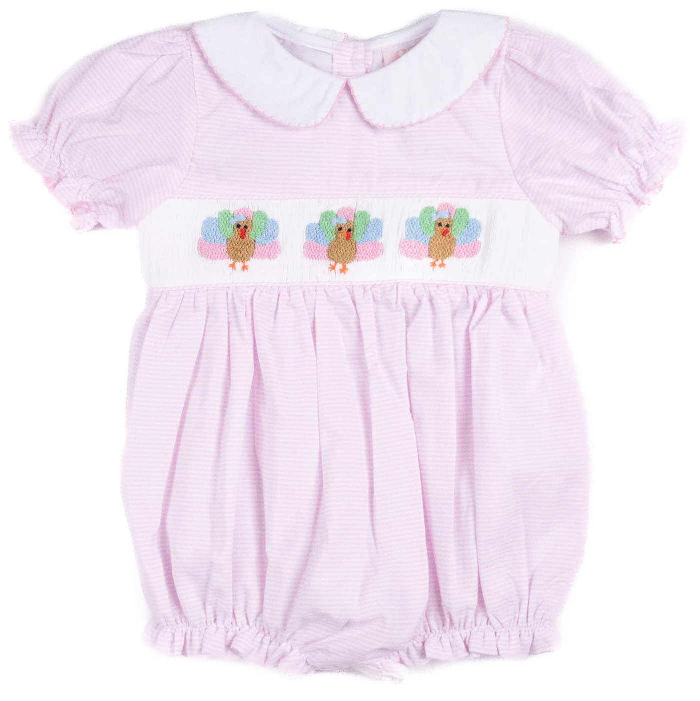 Smocked Girl Turkey Bubble - Teeta