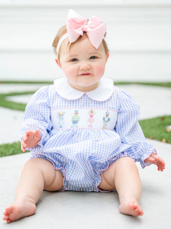 Newborn Girls Smocked Nutcracker Bubble