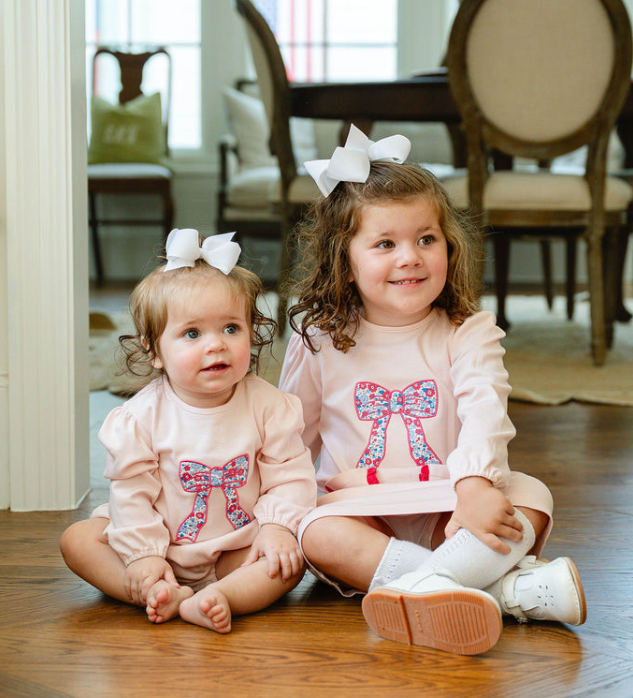 Pink Primrose Bow Dress - Ruth & Ralph