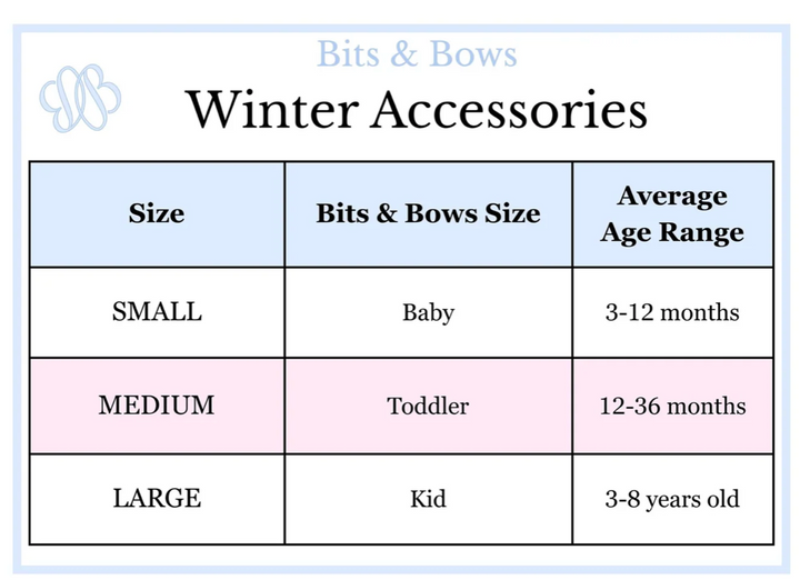 Pink Bows Knit Hat & Mittens - Bits & Bows