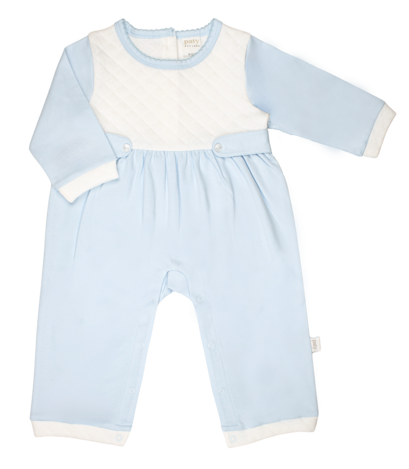 Boys Jacquard Romper in Blue - Paty