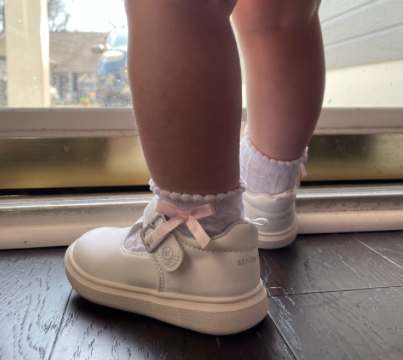 White T-Strap Mary Jane - stride rite