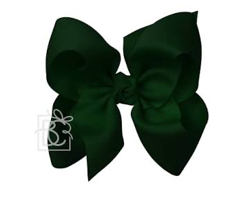 Forest Green Velvet Bow 4.5" - Beyond Creations