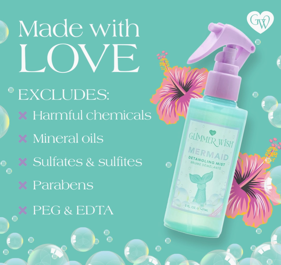 Mermaid Hair Detangler Mist - Glimmer Wish