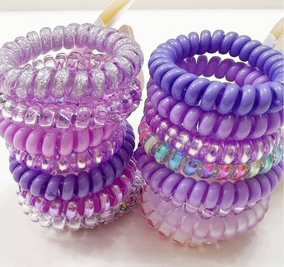 Multi Color Design Spiral Hair Ties