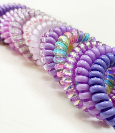 Multi Color Design Spiral Hair Ties