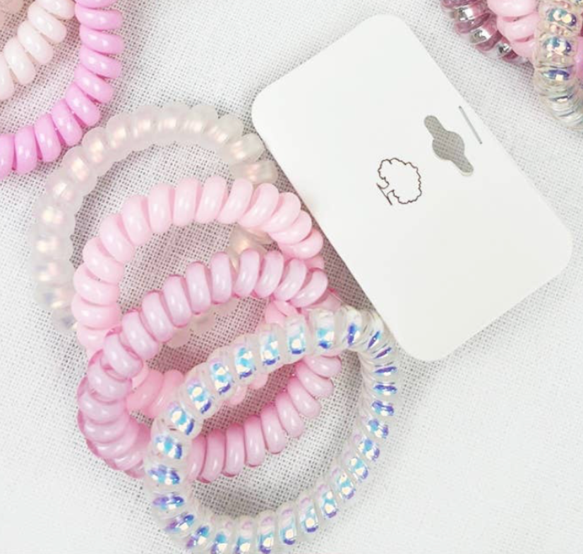 Multi Color Design Spiral Hair Ties