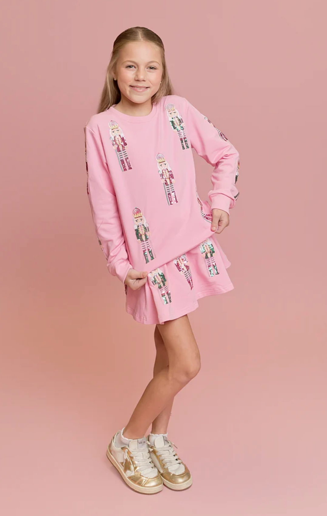 Sequin Nutcracker Pink Skirt - Belle Cher