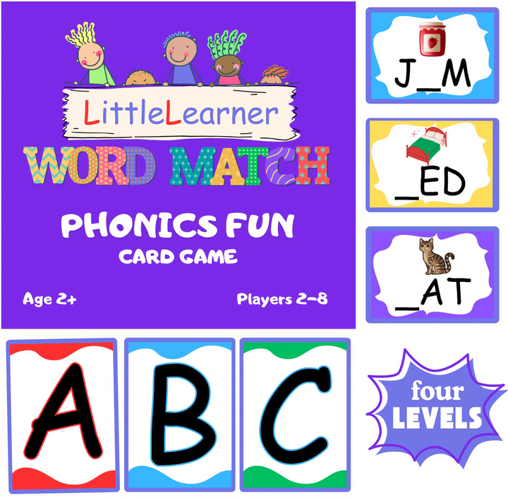 Little Learner Word Match Phonics Fun Card Game
