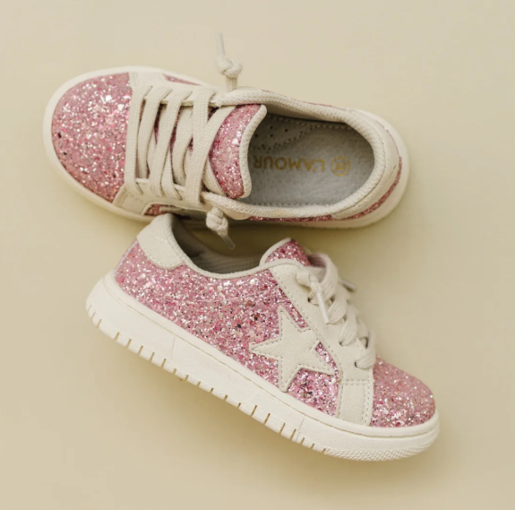 Pink Glitter Sneakers - L'Amour