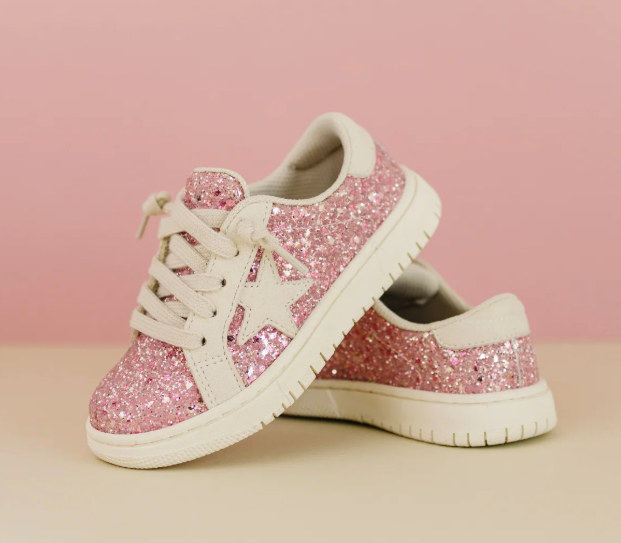 Pink Glitter Sneakers - L'Amour