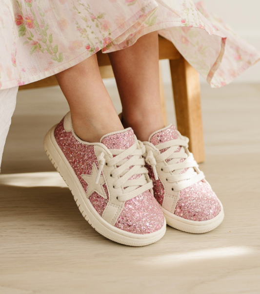 Pink Glitter Sneakers - L'Amour