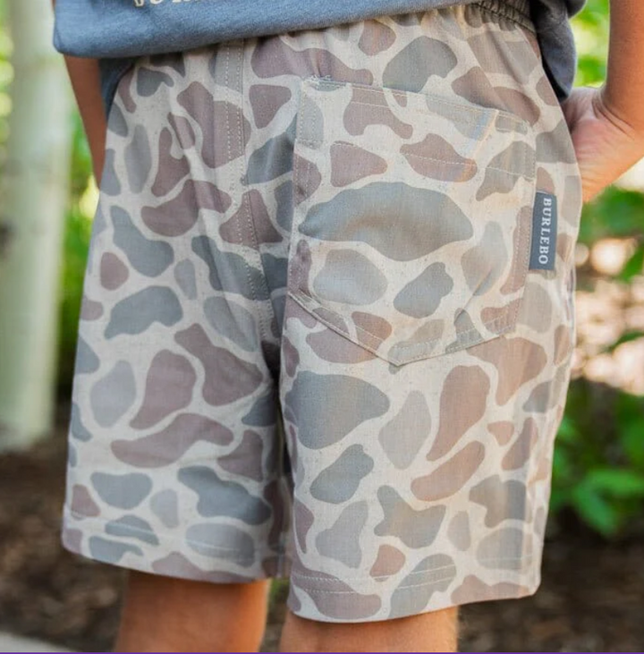 Classic Deer Camo Youth Athletic Shorts - Burlebo