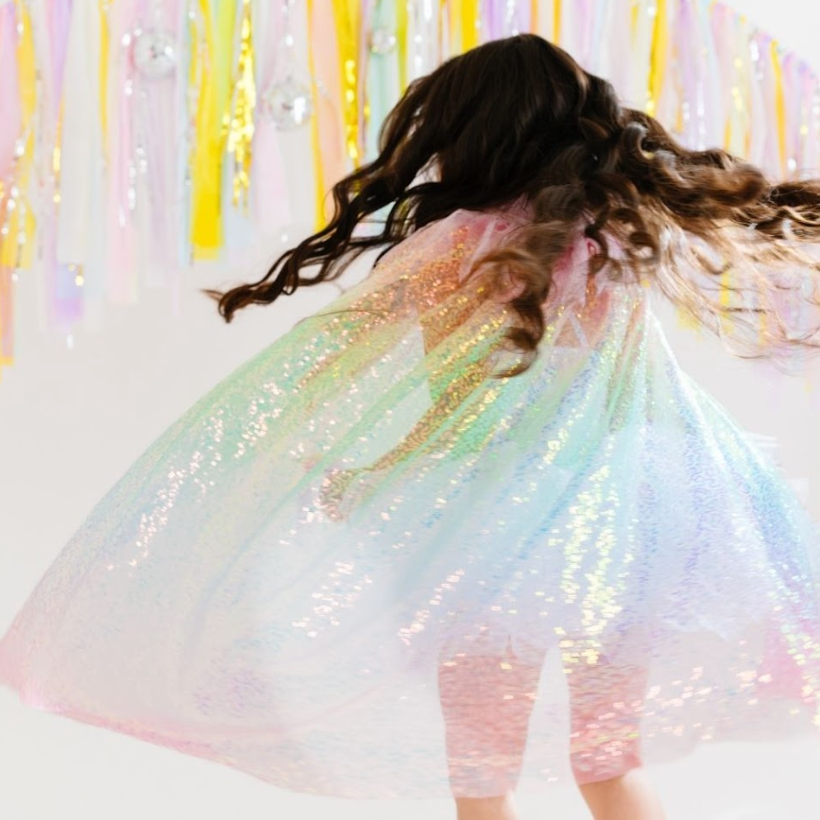Rainbow Sequin Cape - Sweet Wink