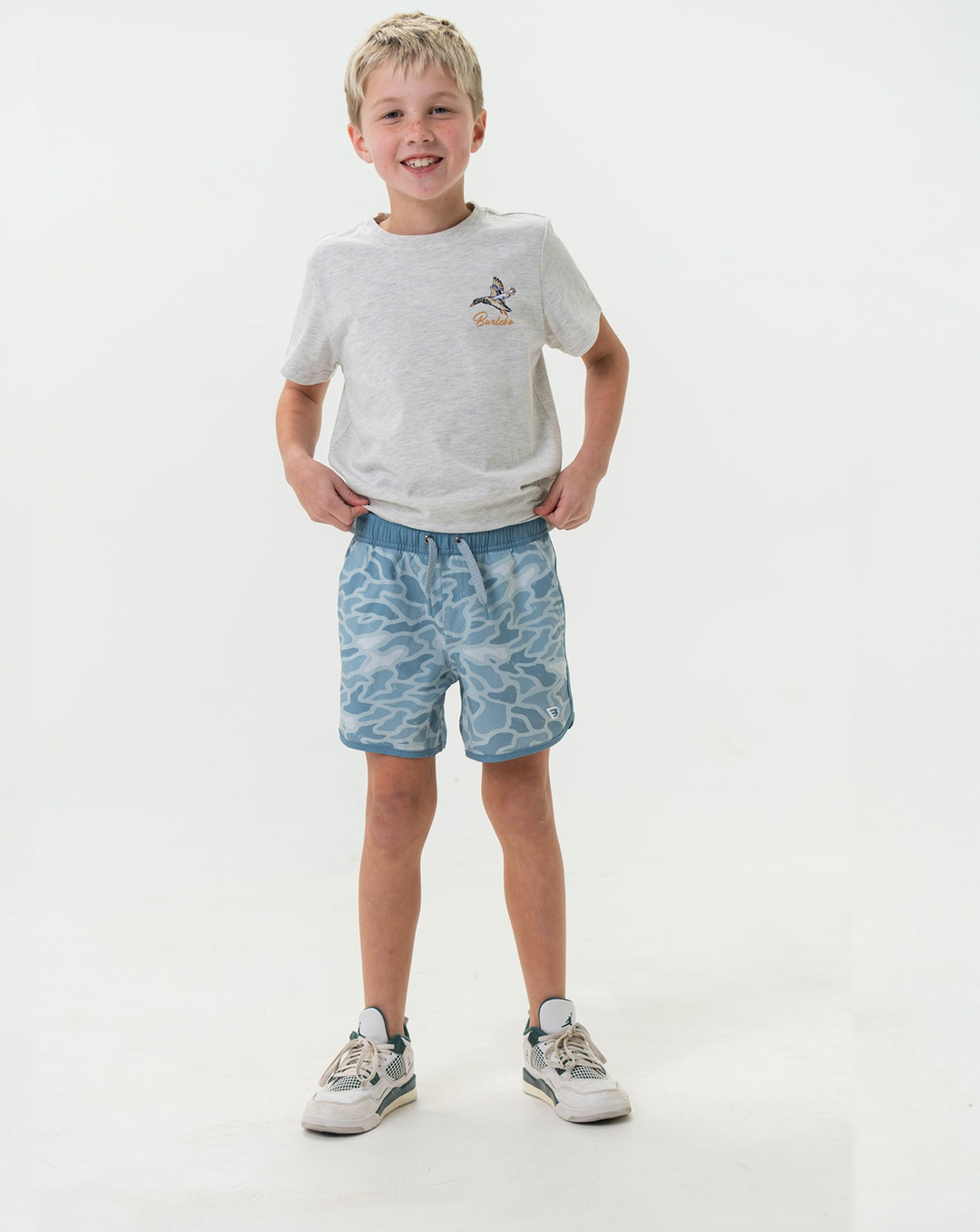 Blue Camo Swim Trunks - Burlebo