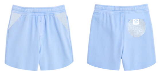 Boys Blue Seersucker Shorts - Bits & Bows